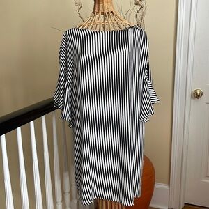 MP|C black and white stripe dress